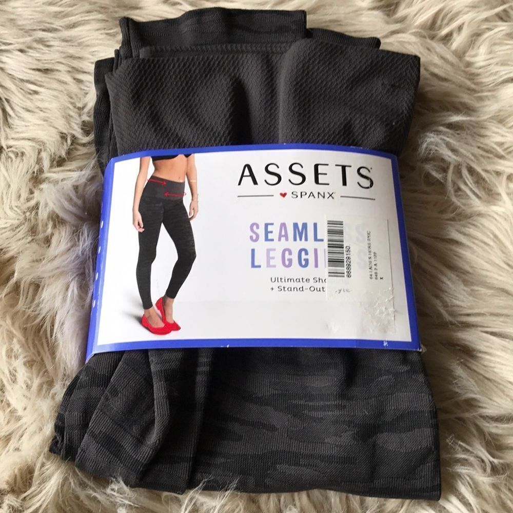 ASSETS by SPANX CAMO camouflage grey RARE Leggings XL